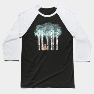 Rex Fox in the forest watercolor Baseball T-Shirt